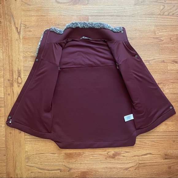 The North Face Hybernation Thermal 3D Vest Maroon Red Gray Shearling size M - Picture 12 of 16